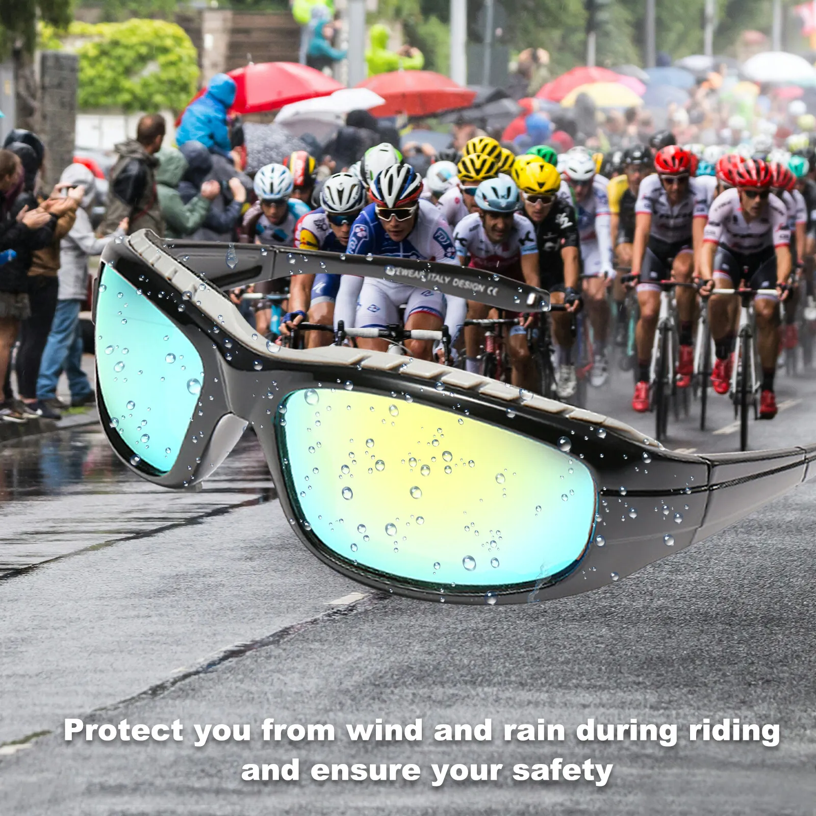 UV400 Cycling Sunglasses — Wrap-Around Sport Glasses 2