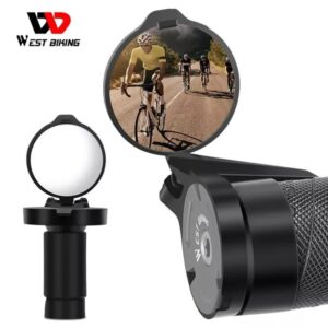 360° Rotatable Bike Rearview Mirror – Universal Handlebar Fit